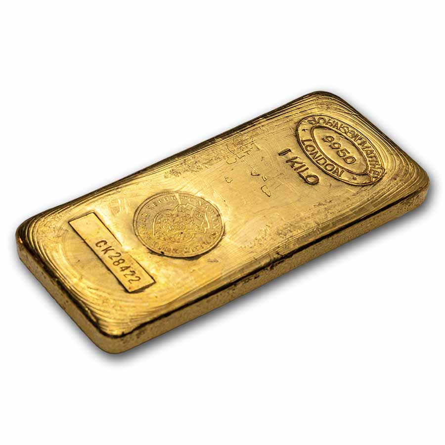 1 kilo Gold Bar - Johnson Matthey-London (Republic National Bank